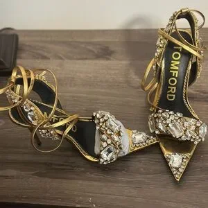 Tom Ford | Shoes | Tomfordgoldcrystalmirror Leather And